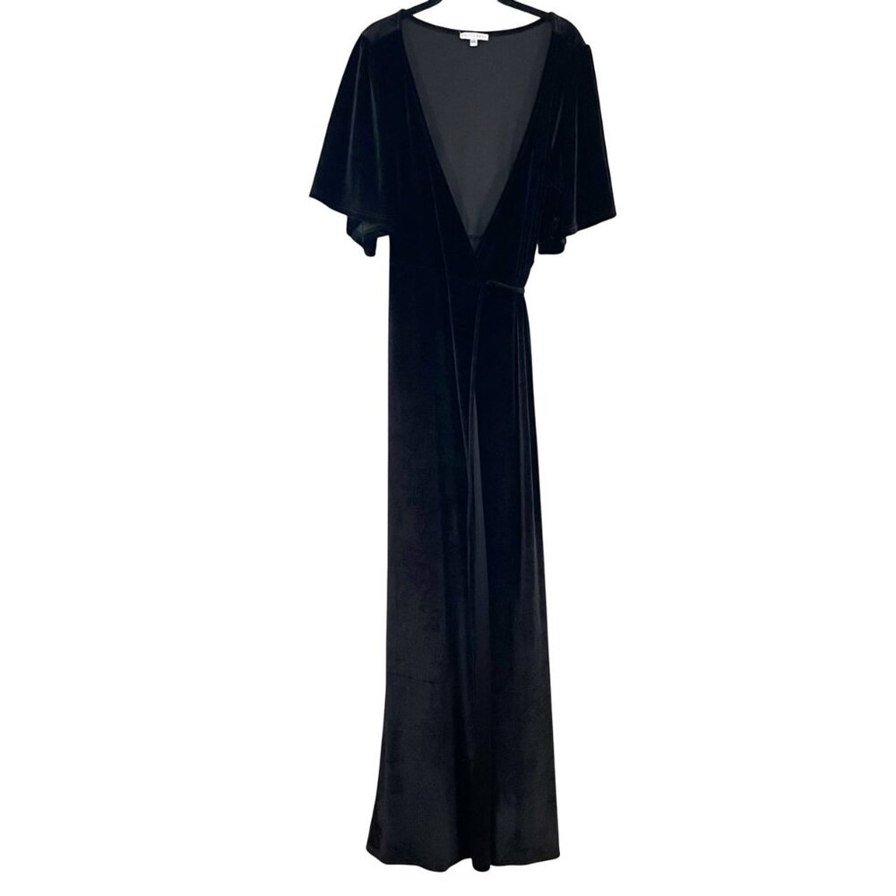 Baltic Born Black Velvet Maxi Dress